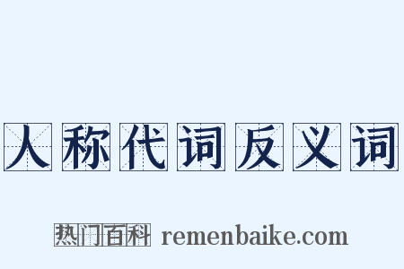 人称代词反义词是什么意思的图片
